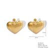1 Pair Casual Vacation Beach Scallop Heart Shape Bow Knot 304 Stainless Steel 18K Gold Plated Earrings Ear Studs