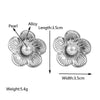 1 Pair Casual Vacation Classic Style Flower Inlay Alloy Artificial Pearls Resin Gold Plated Silver Plated Ear Studs