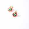 1 Pair Casual Vintage Style Round Flower Plating 304 Stainless Steel Copper Earrings