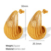 1 Pair Casual Vintage Style Simple Style Arc Water Droplets Polishing Plating 304 Stainless Steel 18K Gold Plated Ear Studs