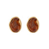 1 Pair Classic Style Commute Geometric Plating Inlay 304 Stainless Steel Amber 18K Gold Plated Drop Earrings