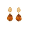 1 Pair Classic Style Commute Geometric Plating Inlay 304 Stainless Steel Amber 18K Gold Plated Drop Earrings