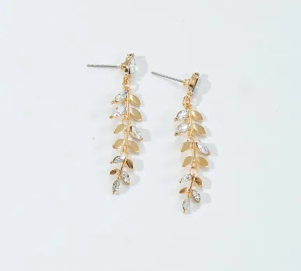 1 Pair Classic Style Korean Style Leaves Alloy Drop Earrings