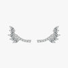 1 Pair Classic Style Leaf Sterling Silver Plating Inlay Zircon Rhodium Plated Ear Studs