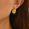 1 Pair Classic Style Roman Style Solid Color Plating 304 Stainless Steel Titanium Steel 18K Gold Plated Ear Studs
