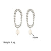 1 Pair Classic Style Solid Color Chain Plating 304 Stainless Steel Plastic 18K Gold Plated Drop Earrings