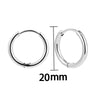 1 Pair Classic Style Solid Color Plating Stainless Steel Gold Plated Silver Plated Hoop Earrings