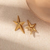 1 Pair Classic Style Streetwear Pentagram Plating 304 Stainless Steel Gold Plated Ear Studs