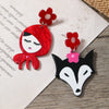 1 Pair Cute Animal Cartoon Character Painted Arylic Drop Earrings