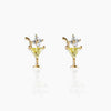1 Pair Cute Animal Fruit Starfish Inlay Alloy Rhinestones Ear Studs