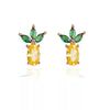 1 Pair Cute Animal Fruit Starfish Inlay Alloy Rhinestones Ear Studs