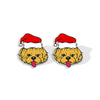 1 Pair Cute Christmas Hat Dog Cat Plastic Ear Studs
