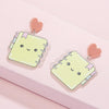 1 Pair Cute Letter Text Heart Shape Arylic Drop Earrings
