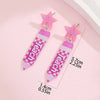 1 Pair Cute Pencil Boots Printing Arylic Drop Earrings