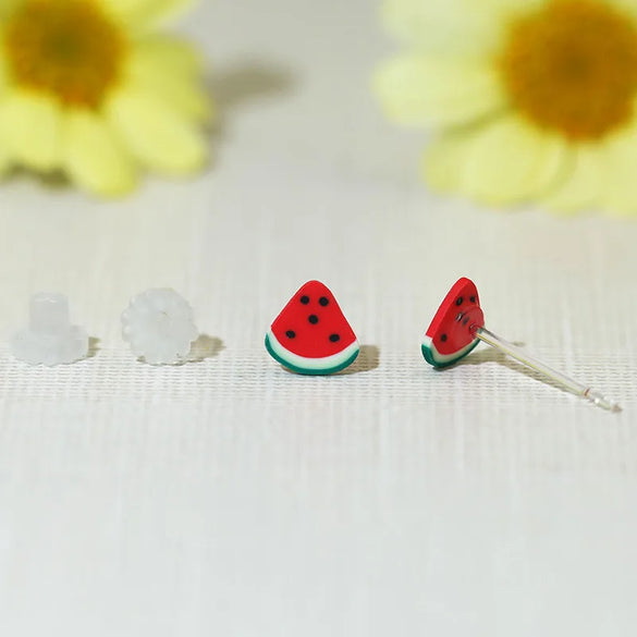 1 Pair Cute Simple Style Fruit Arylic Ear Studs