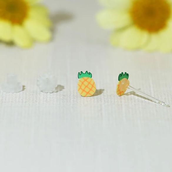 1 Pair Cute Simple Style Fruit Arylic Ear Studs