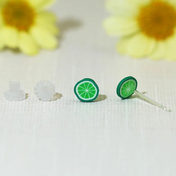 1 Pair Cute Simple Style Fruit Arylic Ear Studs