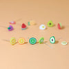 1 Pair Cute Simple Style Fruit Arylic Ear Studs