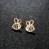 1 Pair Cute Sweet Animal Polishing Plating 304 Stainless Steel 18K Gold Plated Ear Studs