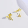 1 Pair Cute Sweet Simple Style Bow Knot Plating Copper 18K Gold Plated Gold Plated Ear Studs