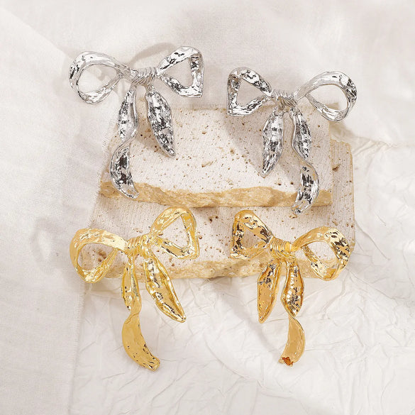 1 Pair Cute Vintage Style Sweet Bow Knot Alloy Ear Studs