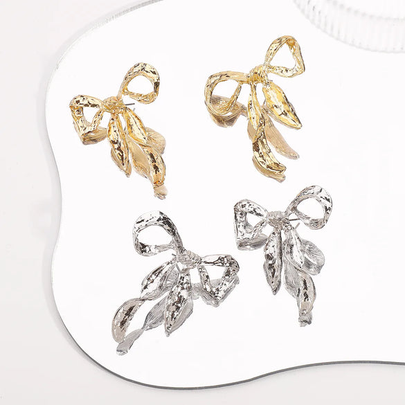 1 Pair Cute Vintage Style Sweet Bow Knot Alloy Ear Studs