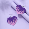1 Pair Cute Vintage Style Sweet Heart Shape Bow Knot Enamel Plating Arylic Alloy Drop Earrings
