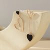 1 Pair Cute Vintage Style Sweet Heart Shape Bow Knot Enamel Plating Arylic Alloy Drop Earrings