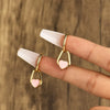 1 Pair Cute Vintage Style Sweet Heart Shape Bow Knot Enamel Plating Arylic Alloy Drop Earrings