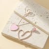 1 Pair Cute Vintage Style Sweet Heart Shape Bow Knot Enamel Plating Arylic Alloy Drop Earrings
