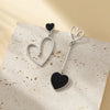 1 Pair Cute Vintage Style Sweet Heart Shape Bow Knot Enamel Plating Arylic Alloy Drop Earrings