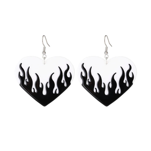 1 Pair Cute Vintage Style Sweet Heart Shape Bow Knot Enamel Plating Arylic Alloy Drop Earrings