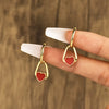 1 Pair Cute Vintage Style Sweet Heart Shape Bow Knot Enamel Plating Arylic Alloy Drop Earrings