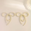1 Pair Elegant Bow Knot Beaded Plating Artificial Pearl Alloy Ear Studs