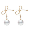1 Pair Elegant Bow Knot Copper Drop Earrings