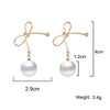 1 Pair Elegant Bow Knot Copper Drop Earrings