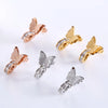 1 Pair Elegant Classic Style Butterfly Butterfly Inlay 304 Stainless Steel Artificial Diamond Ear Studs