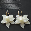 1 Pair Elegant Classic Style Streetwear Flower Petal Arylic Metal Drop Earrings