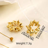 1 Pair Elegant Classical Romantic Geometric Heart Shape 304 Stainless Steel Ear Studs
