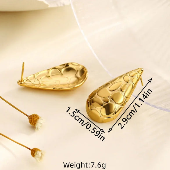 1 Pair Elegant Classical Romantic Geometric Heart Shape 304 Stainless Steel Ear Studs