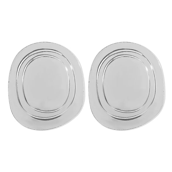 1 Pair Elegant Exaggerated Oval Plating Alloy Drop Earrings