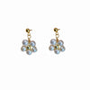 1 Pair Elegant Flower Freshwater Pearl Handmade Drop Earrings