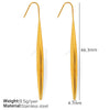 1 Pair Elegant French Style IG Style Water Droplets Gourd Polishing 304 Stainless Steel 18K Gold Plated Ear Hook