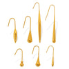 1 Pair Elegant French Style IG Style Water Droplets Gourd Polishing 304 Stainless Steel 18K Gold Plated Ear Hook