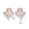 1 Pair Elegant Geometric Inlay Alloy Rhinestones Zircon Drop Earrings