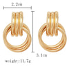 1 Pair Elegant Glam Luxurious Circle Solid Color Asymmetrical Iron Ear Studs