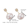 1 Pair Elegant Glam Round Inlay Pearl Pearl Ear Studs