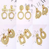 1 Pair Elegant Heart Shape Rectangle Plating Metal Drop Earrings