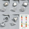 1 Pair Elegant Lady Classic Style C Shape Triangle Heart Shape Inlay Alloy Glass Drop Earrings Ear Studs