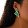1 Pair Elegant Lady Simple Style Flower Plating Zinc Alloy Ear Studs